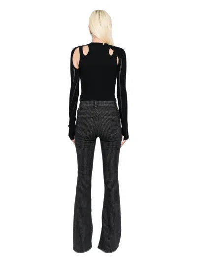 Frame Le High Flare Jeans In Black