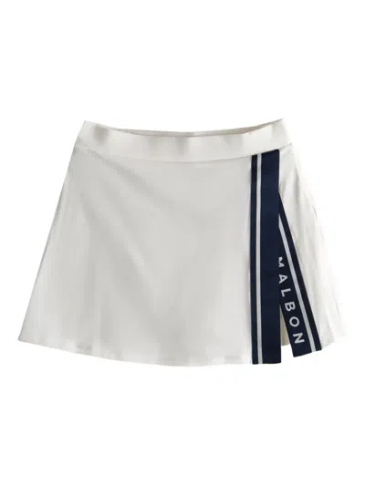 Malbon Golf Baseline Tennis Skirt In White