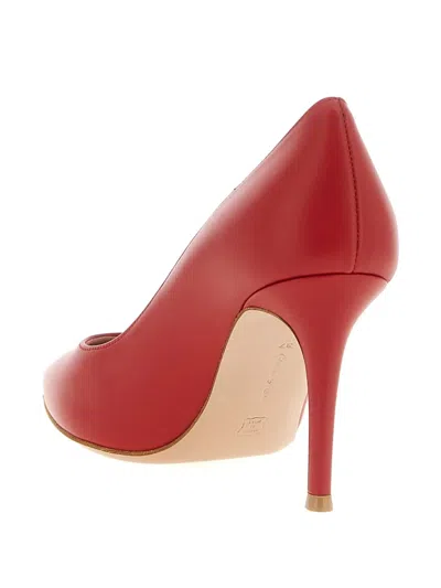 Gianvito Rossi 85mm Leather Heeled Pumps In Red