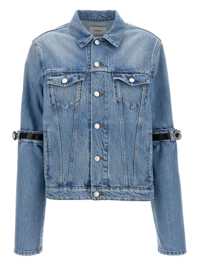 Coperni Hybrid Denim Short Casual Jackets And Parka Blue In Blue