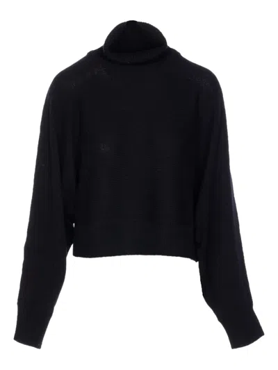 Michael Michael Kors Roll-neck Wool Sweater In Black