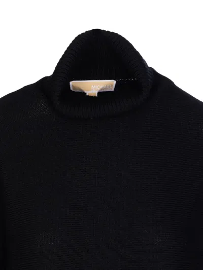 Michael Michael Kors Roll-neck Wool Sweater In Black