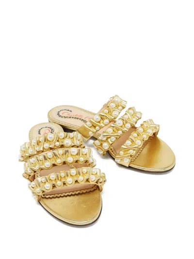 Pre-owned Charlotte Olympia  Strappy Flat Sandals