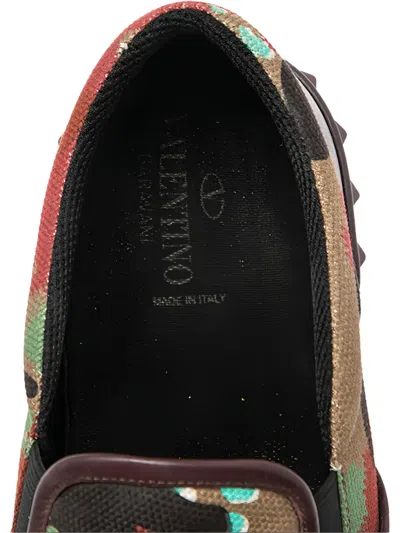 Pre-owned Valentino Garavani Camouflage-print Slip-on Sneakers