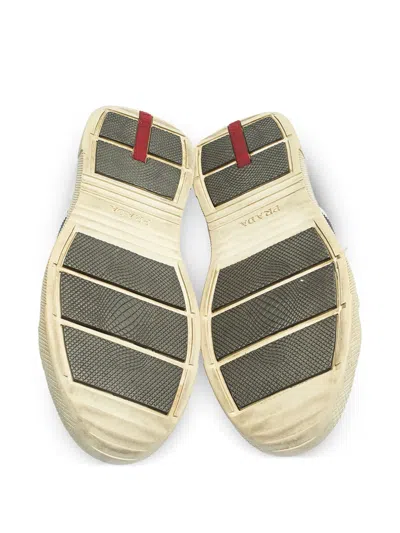 Pre-owned Prada Logo-debossed Low-top Sneakers