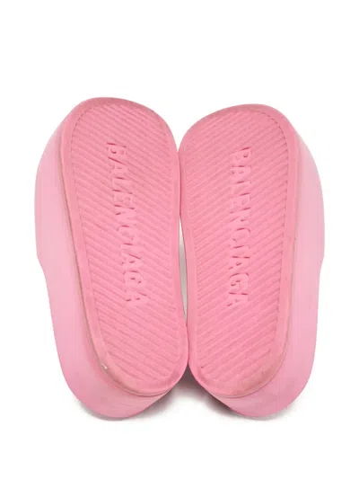 Pre-owned Balenciaga Logo-embossed Slides