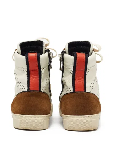 Pre-owned Balmain Perforated High-top Sneakers