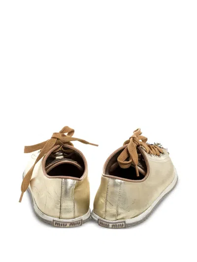 Pre-owned Miu Miu Crystal-embellished Sneakers