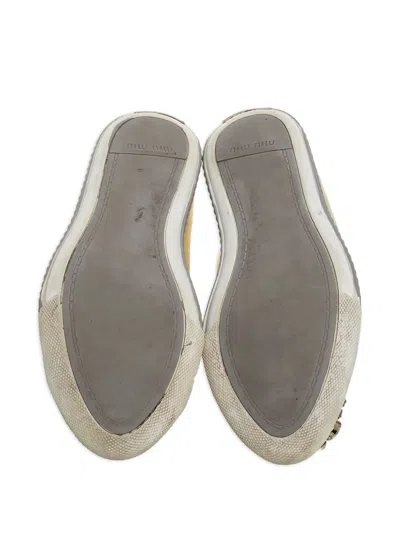 Pre-owned Miu Miu Crystal-embellished Sneakers