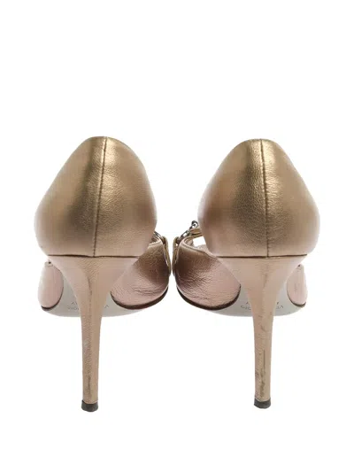 Pre-owned Dolce & Gabbana 95mm Peep-toe Heeled Pumps