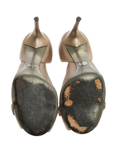 Pre-owned Dolce & Gabbana 95mm Peep-toe Heeled Pumps