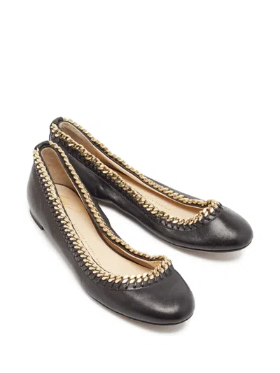 Pre-owned Giuseppe Zanotti Vintage Chain-detailed Ballet Flats