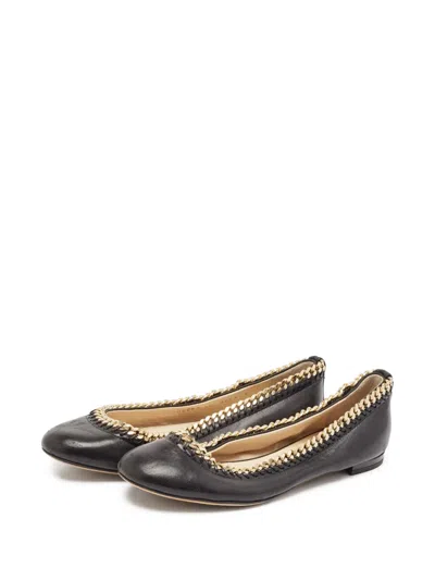 Pre-owned Giuseppe Zanotti Vintage Chain-detailed Ballet Flats