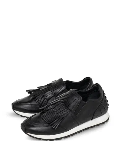 Pre-owned Tod's Vintage  Fringe-embellished Slip-on Sneakers