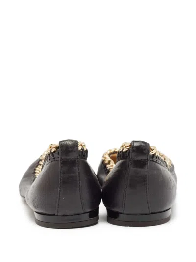 Pre-owned Giuseppe Zanotti Vintage Chain-detailed Ballet Flats