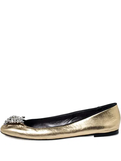 Pre-owned Giuseppe Zanotti Vintage Leather Ballet Flats