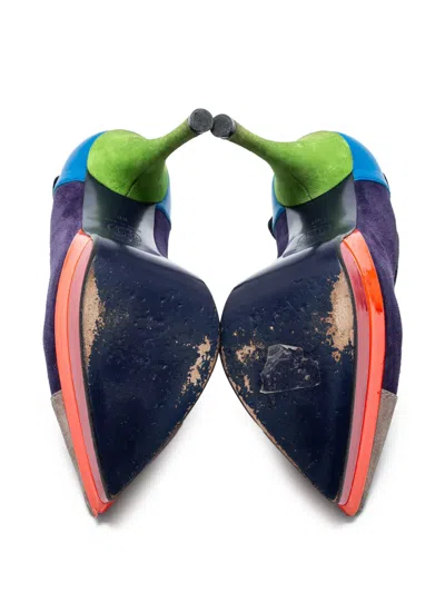 Pre-owned Versace 140mm Panelled Pumps