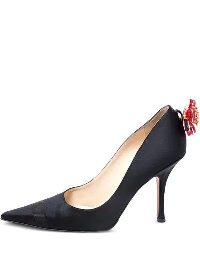 Pre-owned Jimmy Choo 100mm Satin Pointed-toe Pumps