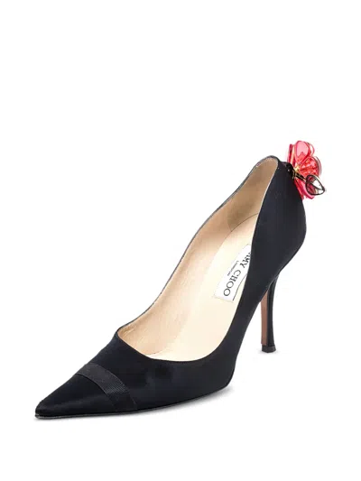 Pre-owned Jimmy Choo 100mm Satin Pointed-toe Pumps