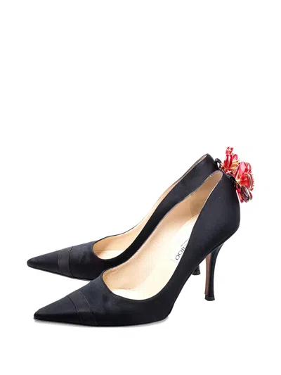 Pre-owned Jimmy Choo 100mm Satin Pointed-toe Pumps