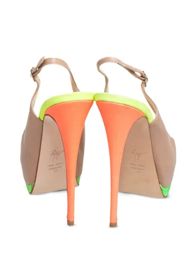 Pre-owned Giuseppe Zanotti Vintage  145mm Peep-toe Slingback Pumps