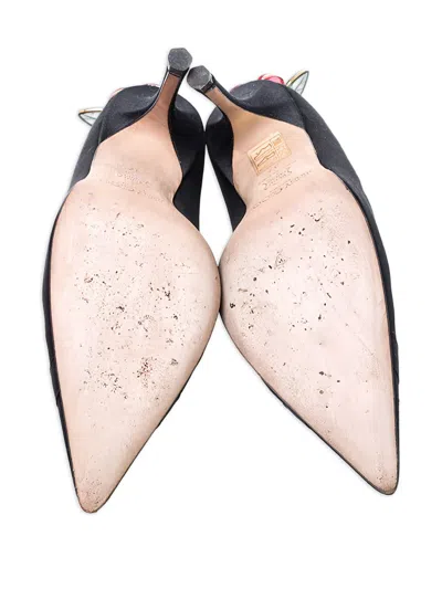 Pre-owned Jimmy Choo 100mm Satin Pointed-toe Pumps