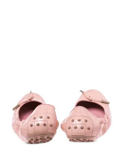 Pre-owned Tod's Vintage  Gathered Patent Ballet Flats