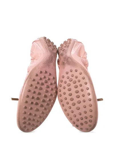 Pre-owned Tod's Vintage  Gathered Patent Ballet Flats