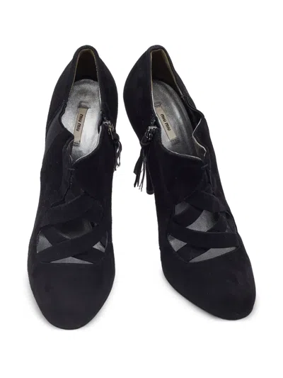 Pre-owned Miu Miu 120mm Suede Boots