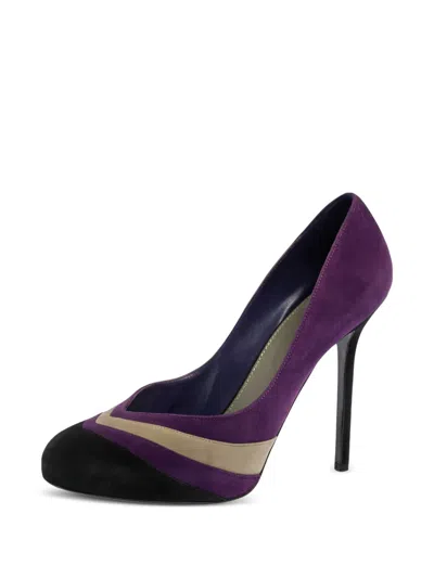 Pre-owned Sergio Rossi Vintage  125mm Colour-block Suede Pumps