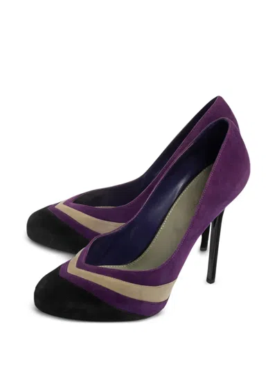 Pre-owned Sergio Rossi Vintage  125mm Colour-block Suede Pumps