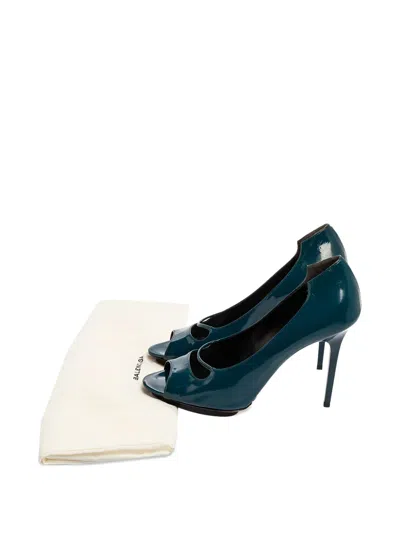 Pre-owned Balenciaga 110mm Peep-toe Heeled Pumps