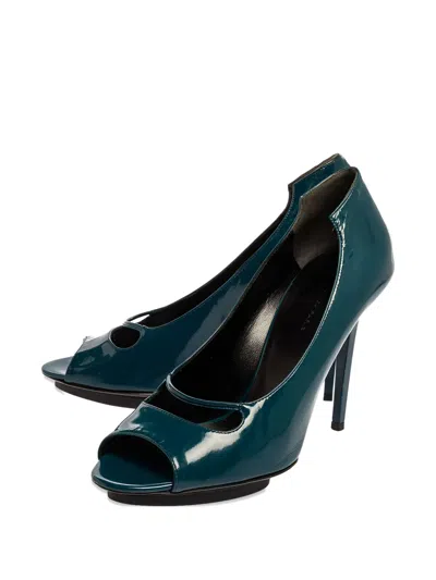 Pre-owned Balenciaga 110mm Peep-toe Heeled Pumps