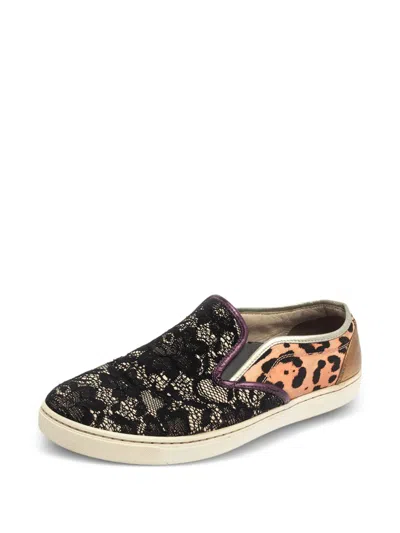 Pre-owned Dolce & Gabbana Mix-print Sneakers