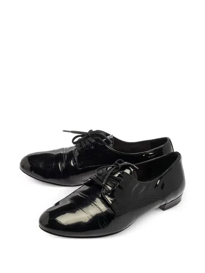 Pre-owned Miu Miu Patent-finish Derby Shoes