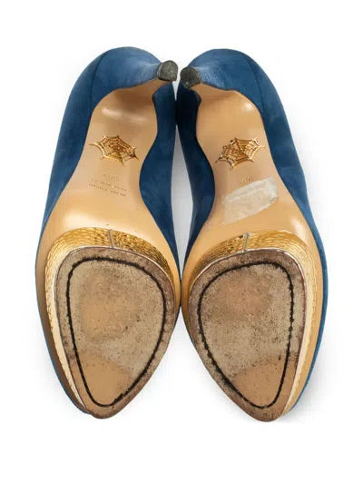 Pre-owned Charlotte Olympia 140mm Dolly Suede Platform Pumps