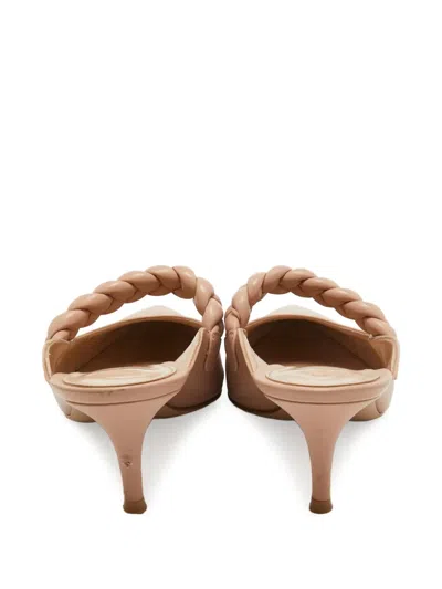 Pre-owned Gianvito Rossi Braided Strap Slingback Heels