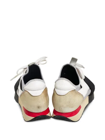 Pre-owned Balenciaga Race Runner Mesh-panelled Low-top Sneakers