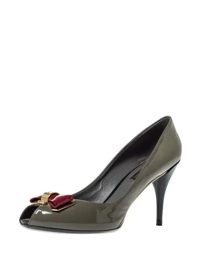 Pre-owned Louis Vuitton Peep-toe Patent Pumps