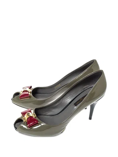 Pre-owned Louis Vuitton Peep-toe Patent Pumps