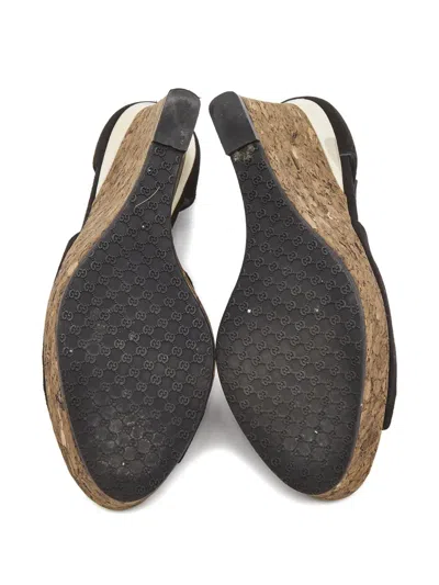 Pre-owned Gucci Peep-toe Wedge Sandals