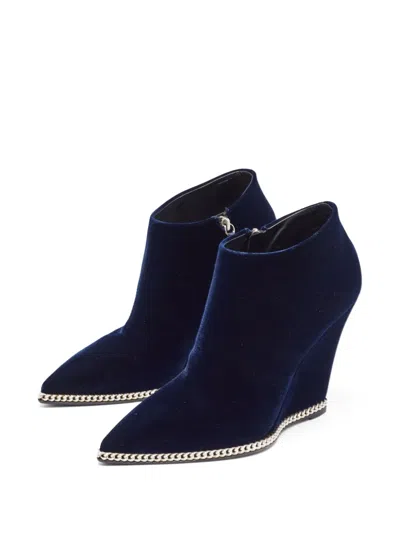 Pre-owned Giuseppe Zanotti  110mm Velvet Boots