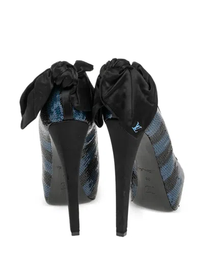Pre-owned Louis Vuitton 140mm Sequin-embellished Pumps