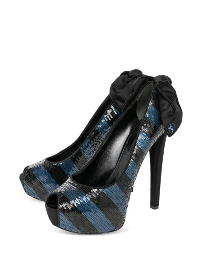 Pre-owned Louis Vuitton 140mm Sequin-embellished Pumps