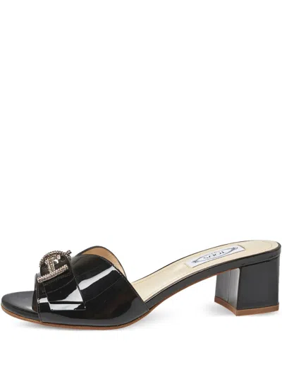 Pre-owned Tod's Vintage 45mm Buckle-embellished Open-toe Mules
