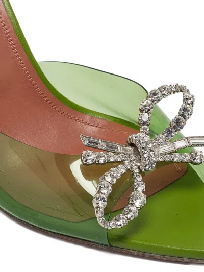 Pre-owned Amina Muaddi 100mm Transparent-design Heeled Mules