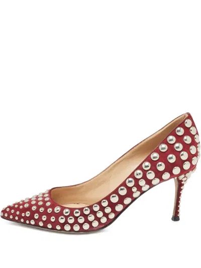 Pre-owned Sergio Rossi Vintage 110mm Stud-embellished Pointed-toe Pumps