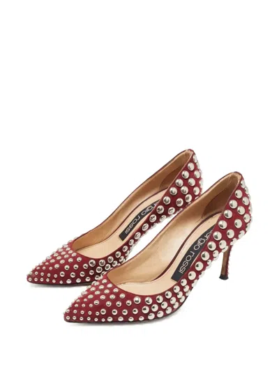 Pre-owned Sergio Rossi Vintage 110mm Stud-embellished Pointed-toe Pumps