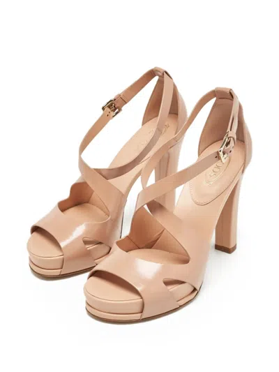 Pre-owned Tod's Vintage  110mm Strap-detailing Sandals