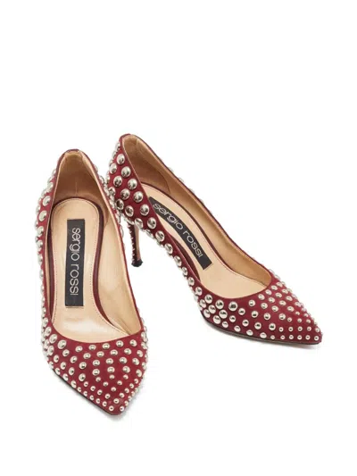 Pre-owned Sergio Rossi Vintage 110mm Stud-embellished Pointed-toe Pumps